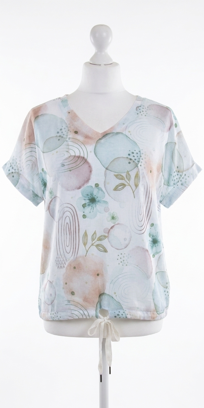 NEW GIGI MODA abstract gina top in white